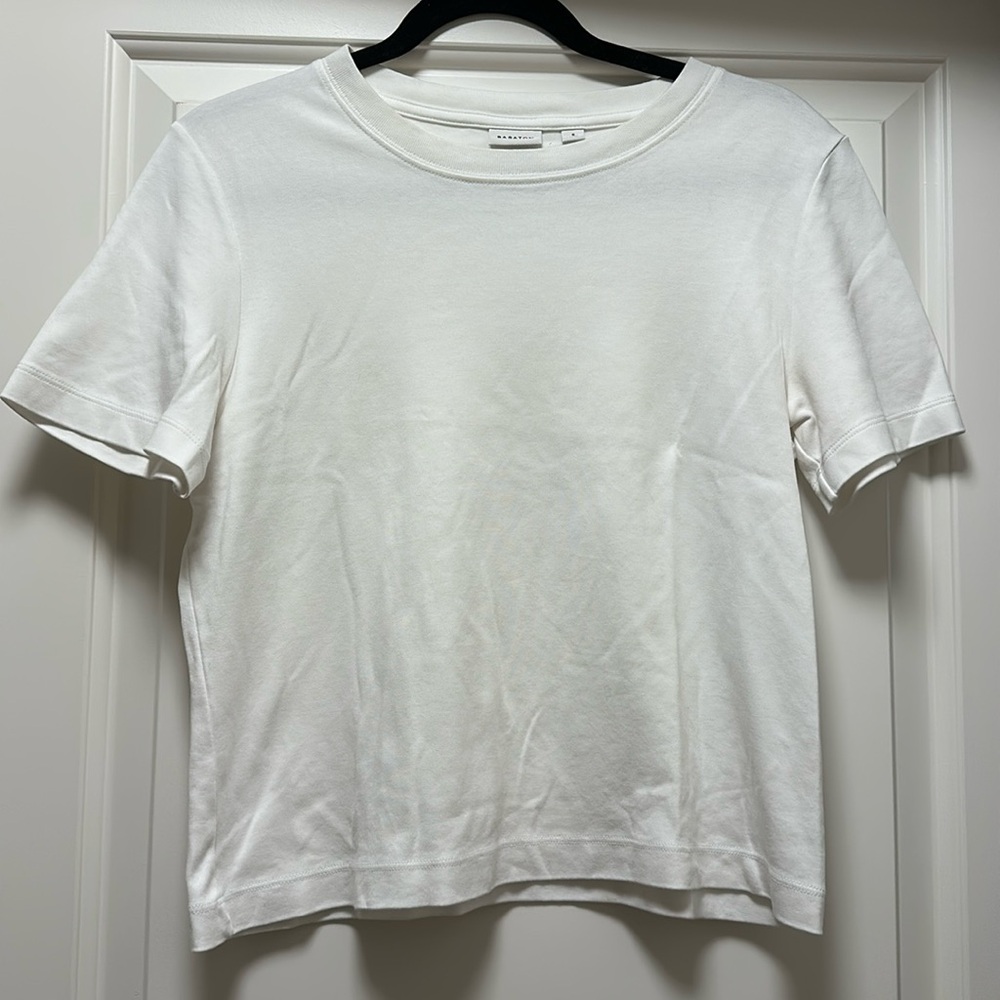 Babaton Aritzia White Relax Fit Tshirt